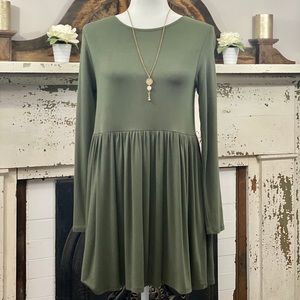 Just arrived, olive ruffle hem long sleeve!